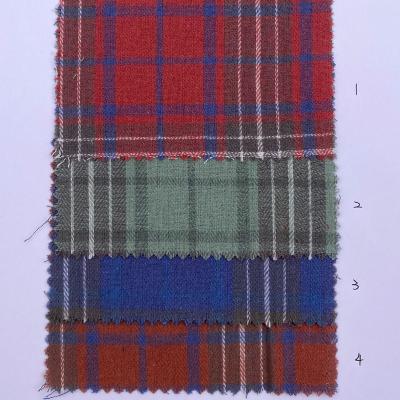 China Cheap Wholesale Bulk Woven Mills Shrink-Resistant Yarn Dyed Tartan Check Plaid 100% Brushed Cotton Flannel Fabric for sale