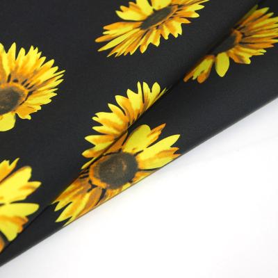 China WJ-6271D Latest Sunflower Design Style Women Digital Printed Colorful Baby Printed Fabric Shrink-Resistant for sale