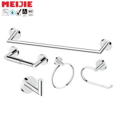 China With Hook Bathroom Bath Hardware Accessory Set Including Towel Rack Paper Towel Ring Robe Hook Hardware for sale