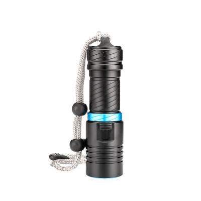 China Professional Underwater Light 3000lm T6 Strong Rechargeable Remote Spotlight Camping Diving Flashlight With Strap for sale