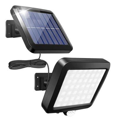 China 2021 New Style P65 Outdoor Garden Waterproof 120 Lighting Angle 56 LED Outdoor Wall Mount Security Solar Powered Lights for sale