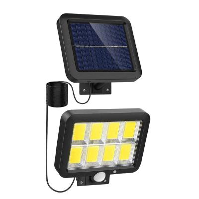 China Garden Solar Powered 160 Bright COB LED 16.4Ft Adjustable Flex 3 Panels Solar Led Light Outdoor Motion Sensor for sale