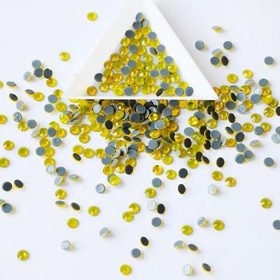 China Wholesale High Quality Citrine Rhinestone Crystals Flatback Hotfix For Dancer Dresses for sale