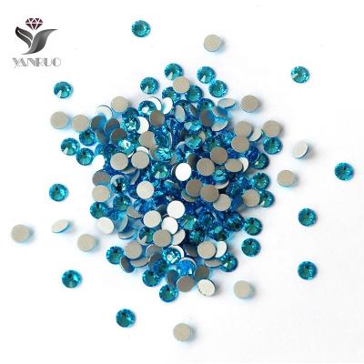 China High Quality Green Blue Nail Non Hotfix Diamond Nail Crystals Flatback Color Rhinestones for sale