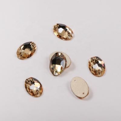 China Flatback YANRUO 3210 grades all shade flat gold back glass stones sew on rhinestones for money bag for sale