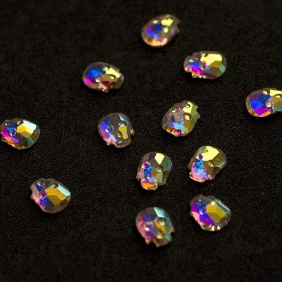 China Wholesale Flatback Non Hotfix Rhinestones For Special Shape Skull Nails for sale