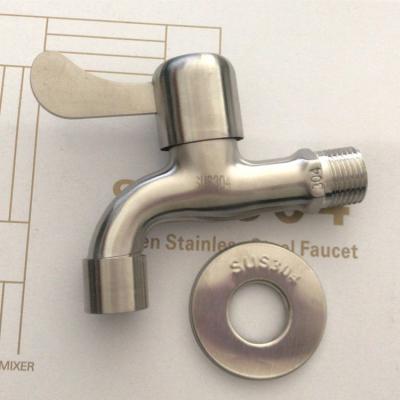 China Thermostatic Faucets Cheap price wall mounted stainless steel 304 bib cock brushed nickel wash machine bibcock tap for sale