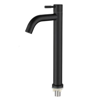 China Metered Faucets China New Design Stainless Steel Faucets Basin Black Painting Single Lever Water Tap for Bathroom Faucet for sale