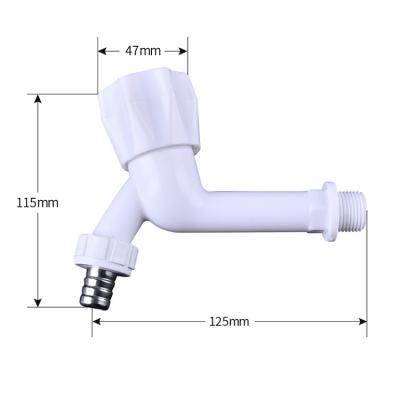 China Modern New Design Plastic Bib Cock Tap Cold Water Wash Machine Connector Faucet ABS Long Body Bibcock for Indonesia for sale