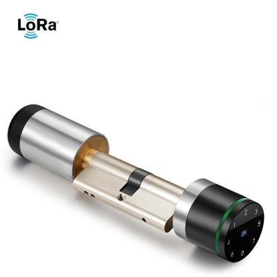 China 30pcs LORA VIANS APP Remote Unlock Digital Biometric Smart Door Lock Cylinder For Office Home for sale