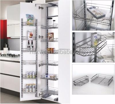 China Stainless Steel Fashion Kitchen Product Storage Organizer Swivel Pull Out Basket for sale