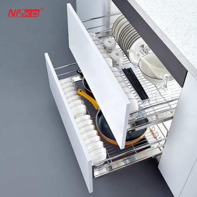 China Wellmax Modern Buffet Drawer Magic Corner Pull Out Basket Magic Corner For Kitchen With Soft Closing for sale