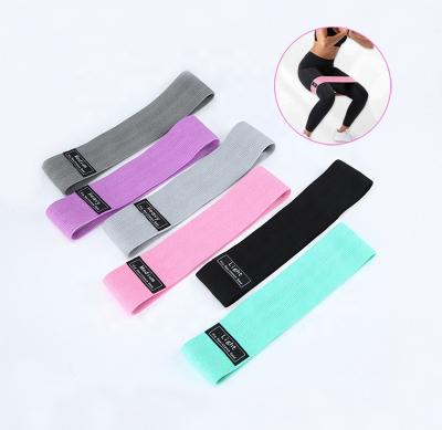 China High Elastic Strength Gym Exercise Loop Fabric Resistance Band Set for sale