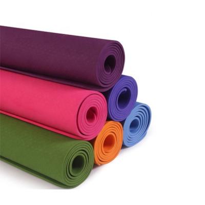 China Fitness Equipment 6mm Thickness Tape Hot Yoga Mat Non-Slip Yoga Pilate Yoga Mats 183*61mm OEM for sale