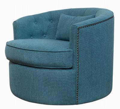 China Swivel Base New Modern Design Relax Swivel Fabric Lounge Tub Lounge Accent Chair for sale