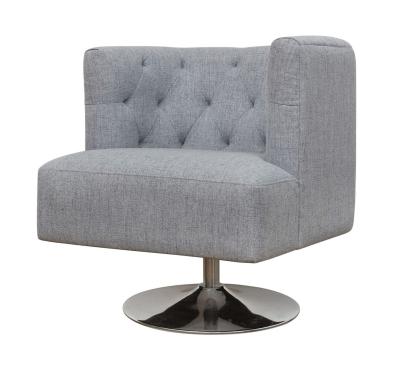 China Modern Swivel Leisure Comfortable Stainless Metal Base Swivel Casual Chair For Living Room for sale