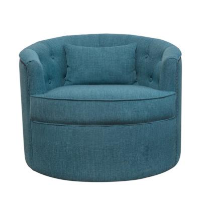 China Hot Selling Basic Green Swivel Ring Swivel Fabric Tub Barrel Accent Casual Chair for sale