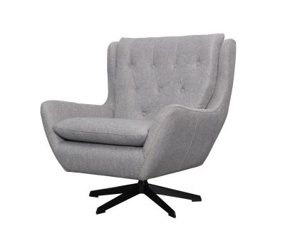 China Hot Modern Swivel Living Room Accent Occasional Fabric Swivel Chair With Metal Base Covering for sale