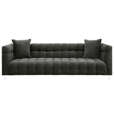 China Metal Base Contemporary Living Room Sofa Velvet Loveseat Living Room Couch Furniture Luxury Sofa for sale