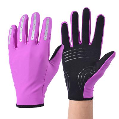 China Fit and comfortable both men women, reflections, shiny bicycle gloves, anti-slip outdoor sports bike racing gloves for sale