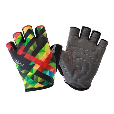 China Cycling Gloves Best Sublimation Printing Cycling Road Cycle Bicycle Gel Gloves Anti Slip Breathable Shock Absorbing Anti-Skid Cycling Gloves For Women Men for sale