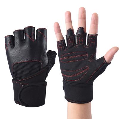 China Men Women Stretch Fitness Outdoor Weightlifting Weights Half Finger Gloves Workout Exercise Training Gym Breathable Non-Slip Gloves for sale