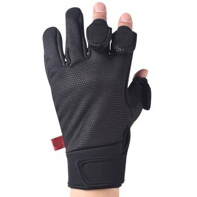 China Windproof Good Quality Men Fishing Net Glove Customized Warm Breathable Mesh Fishing Gloves for sale