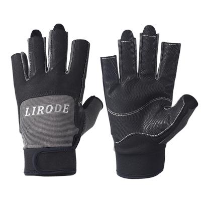 China Wholesale Abrasion Resistant Sculling Kayak SUP Outrigger Canoe Canoe Sailing Gloves Dragon Boat Watersports Boating Gloves Unisex for sale