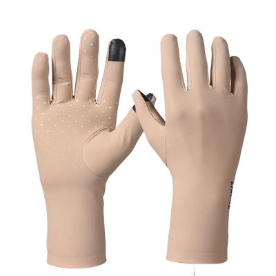 China UPF50+ Custom Color Non-Slip Sunblock UV Protection Driving Increasing Gloves Summer Outdoor UV Resistant Gloves For Women Girls for sale