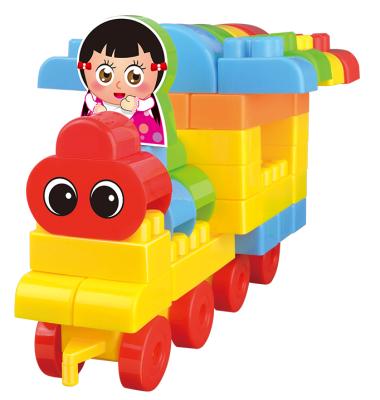 China Building Toy 83 Pieces of Blok Bangunan Plastic Handheld Building Blocks Bag Building Blocks Toys for Children for sale