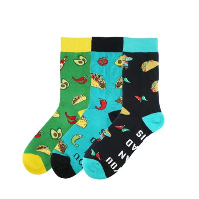 China Fashionable happier plus size men's socks QUICK DRY border happy socks color fruit women in tube socks for sale