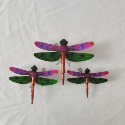 China Art Deco Metal Dragonfly Wall Decor Outdoor Garden Fence Art Hanging Wall Decorations for sale