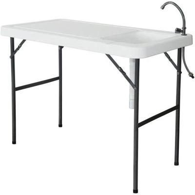 China Easy Carrying Portable Folding Metal Table For Outdoor for sale