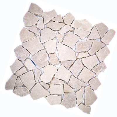 China TONGYU High Quality Modern 305X305mm Apennine Bianco Carrara White and Brown Marble Kitchen Backsplash Mosaic Tile for sale