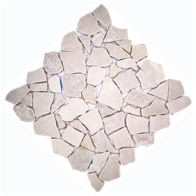 China TONGYU Waterjet Modern Good Quality Stone White Water Jet Mosaic Tile Cut Marble Durable Tile Marble Mosaic for sale