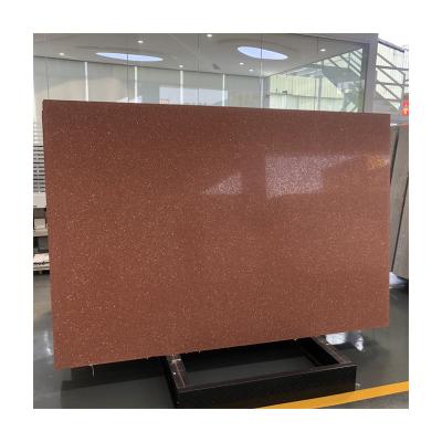 China High quality modern hot sale cheap tea rose terrazzo slab with customized size for sale