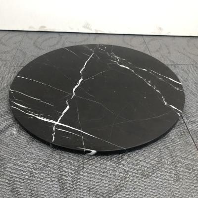 China Nero Marquina Modern Table Top Modern Stone Coffee Table Center Black Marble Top for sale