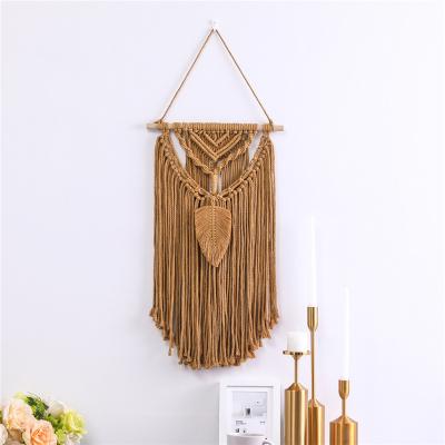 China Decorative Colorful Hand - Woven Style Tassel Cotton Tapestries Wall Decor Spiral Fold Macrame Bohemian Wall Hanging for sale