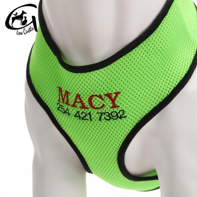 China Custom Set Mesh Pet Service Dog Harness DETACHED Stylish Logo Training Seatbelt Vests Adjustable for sale