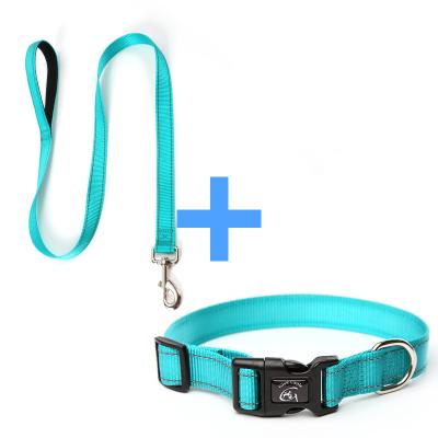 China Small Padded Pet Products Fashion Custom Training Designer Custom Dog Collars Dog Collars Set By Nylon Wholesale Leash for sale