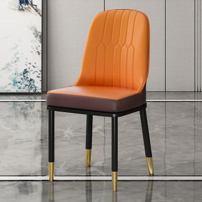 China Removable Cover Design Popular Leisure Leather Chair With Metal Legs CECL044 For Home And Office for sale