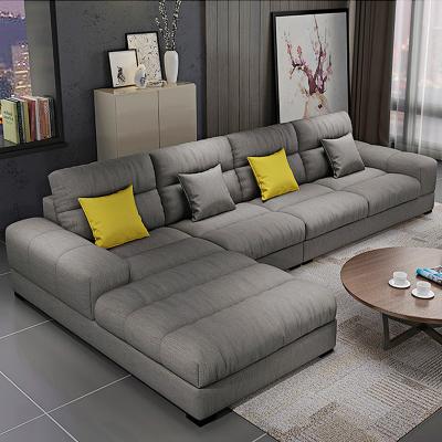 China Sale Advanced Lightweight Luxury L Shape Sofa Cover Adjustable Top 10 (Height) Sofa Set Furniture CEFS027 for sale