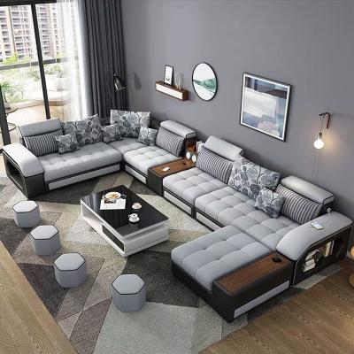 China Modern Fabric Sofa Sectional Recliner Sofa Set CEFS008 (Size) Adjustable High Quality Living Room Furniture for sale