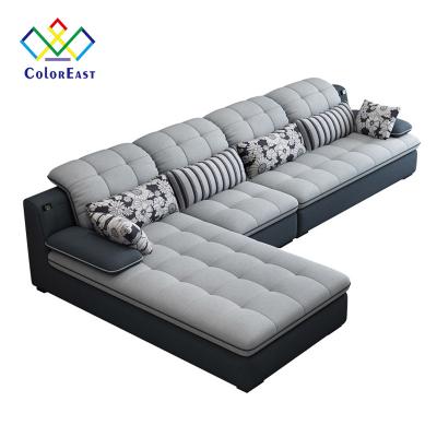 China (Other) Adjustable Dutch Velvet Fabric Humanized Fabric Adjustable L Shaped Sofa CEFS020 for sale