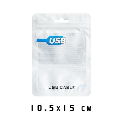 China Hot Selling Security USB Data Cable Packing Sealing Pouch Storage Bag For Data Cable for sale