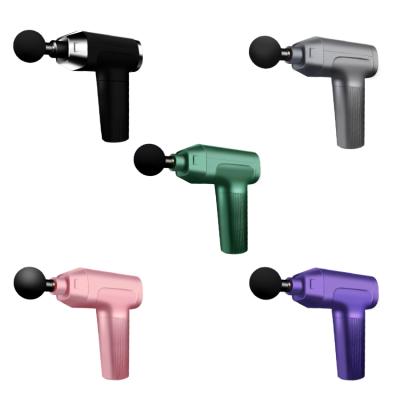 China Handheld Massager Fitness Equipment LCD Display Mini Fascia Gun Portable USB Rechargeable Muscle Relaxation Gun Body for sale