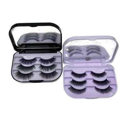 China Mink Eylashes Synthetic Silk Lashes False Long Natural Cruelty Free Vendor Vegan Eyelashes 100% for sale