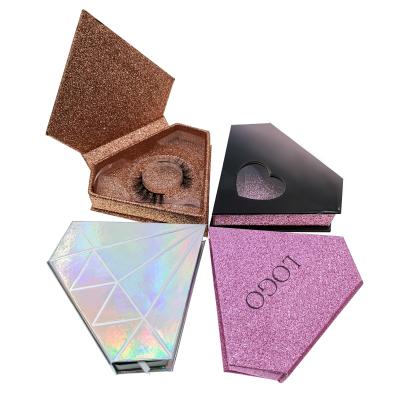 China Custom Long Real Natural Mink Packaging Box Lashes Case With Tweezers Eyelash Glue Box 5d Mink Lashes Cases for sale