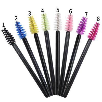 China Disposable Face Lash Curler Nylon Brush Head Mascara Wand Eyelash Makeup Brush for sale