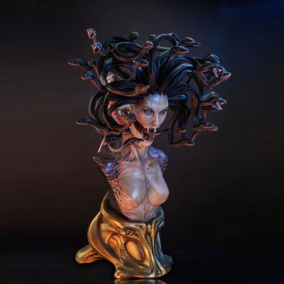 China China Polyresin Resin Master Lady Bust Custom Made Female Mannequin Sculpture White Medusa Figurine for sale